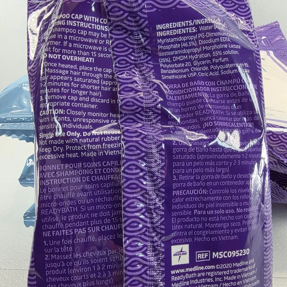 LOT Stryker Essential Hygienic Body Washcloths‎ Medline ReadyBath Shampoo Caps